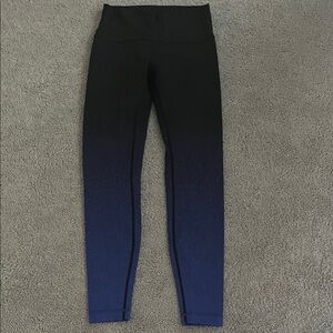 lululemon athletica Black and Blue Ombre Leggings